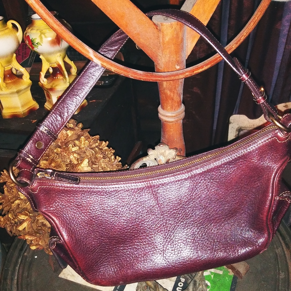 Ralph Lauren embossed calfskin purse